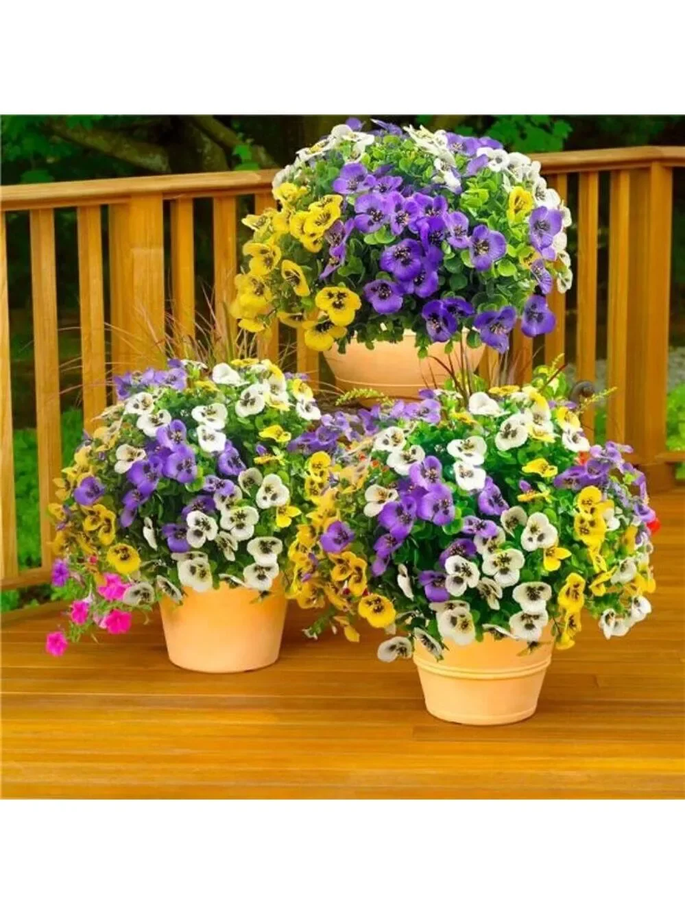 Artificial Outdoor Flowers UV Resistant Fake Plants Porch Garden Patio Decor